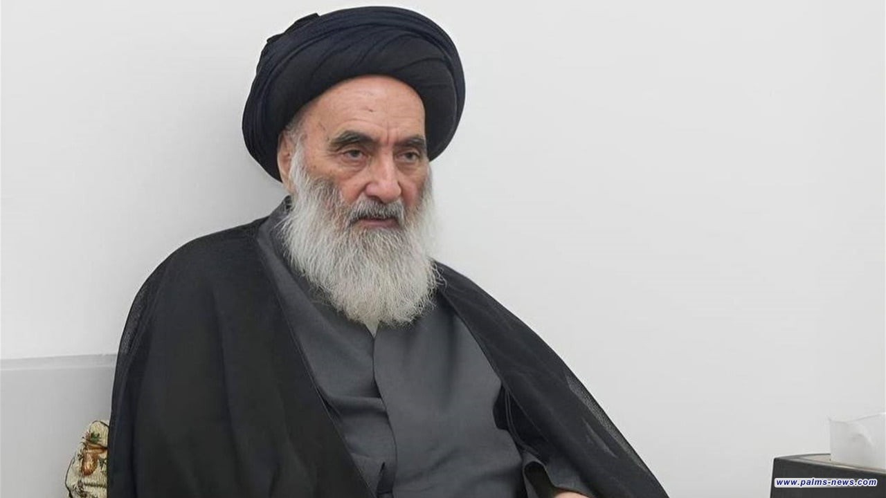 أحدث صورة للسيد علي السيستاني خلال استقباله الزائرين